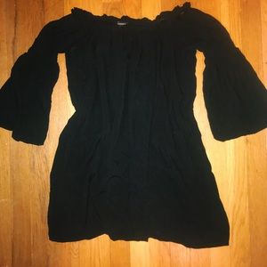 Black off the shoulder dress